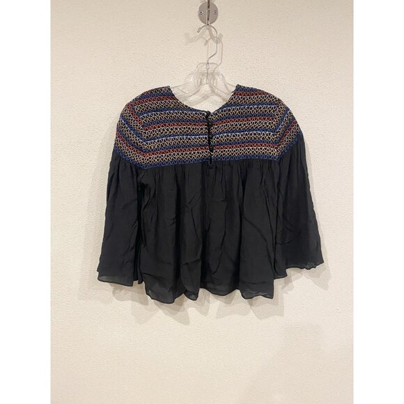 Plenty by Tracy Reese Blouse Womens Small Petite Embroidered Boho Top Shirt - Picture 6 of 6